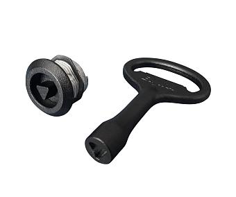 Ключ цинковый и замок с треугольником