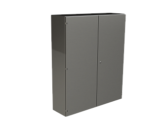 Шкаф компактный распределительный двухдверный из нержавеющей стали 