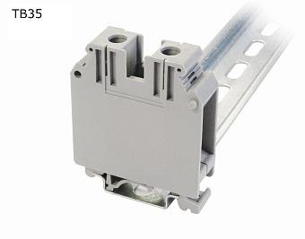 Клемма винтовая проходная 2 контакта 35 мм2, серая